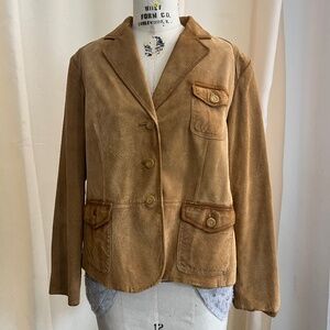 Vintage Preston & York Suede Leather Jacket - Women's XL